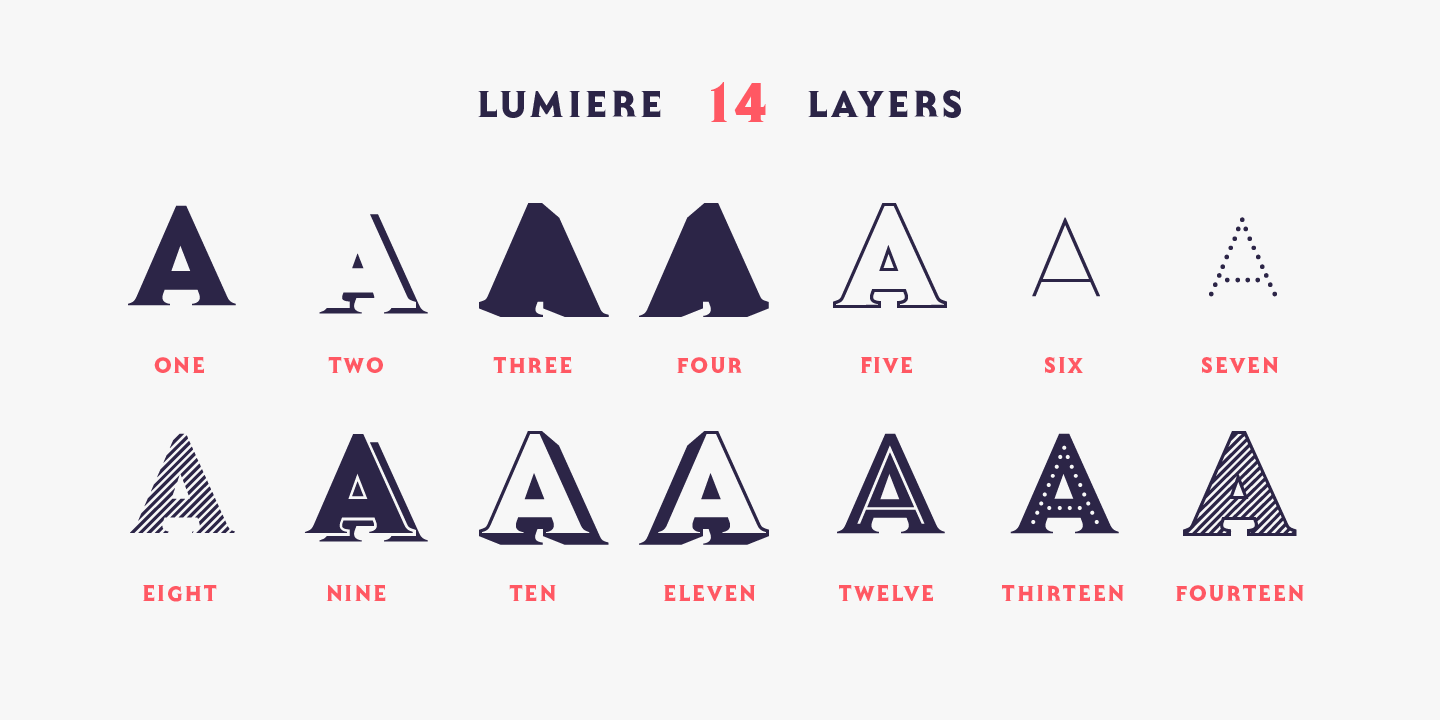 Пример шрифта Lumiere Fourteen